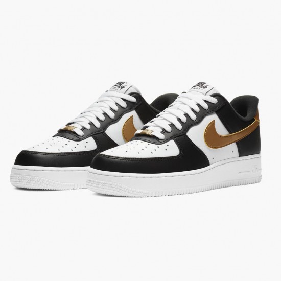 Click To Buy Nike Air Force 1 Low Black White Metallic Gold CZ9189 001 Men/Women Shoes In Ireland