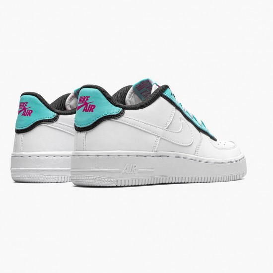 Order To Buy Nike Air Force 1 Low GS Double Layer Aqua Black BV1084 100 WMNS Shoes In Ireland