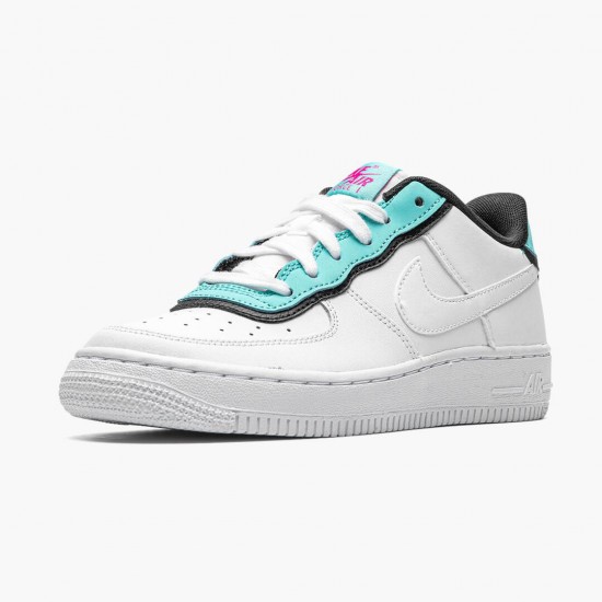 Order To Buy Nike Air Force 1 Low GS Double Layer Aqua Black BV1084 100 WMNS Shoes In Ireland