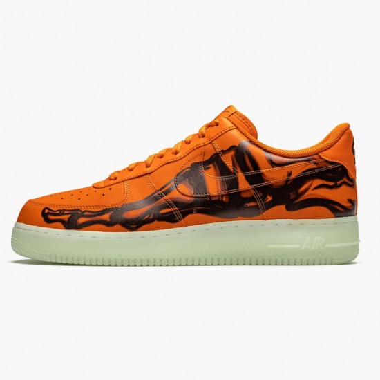 Click To Buy Nike Air Force 1 Low Orange Skeleton CU8067 800 Men/Women Shoes In Ireland