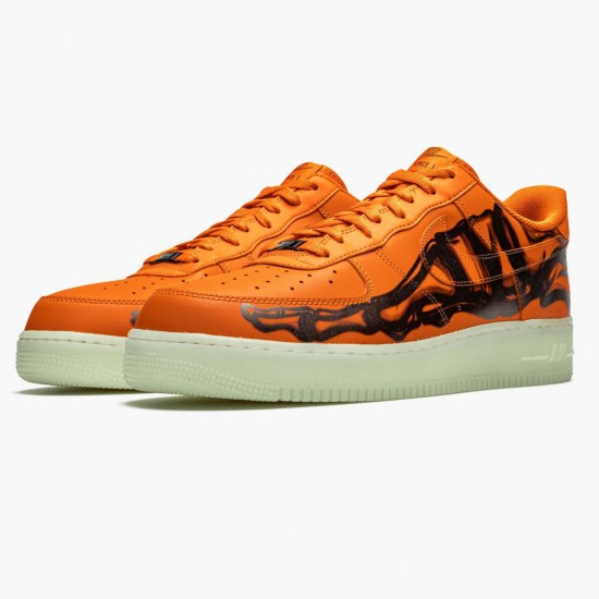 Click To Buy Nike Air Force 1 Low Orange Skeleton CU8067 800 Men/Women Shoes In Ireland