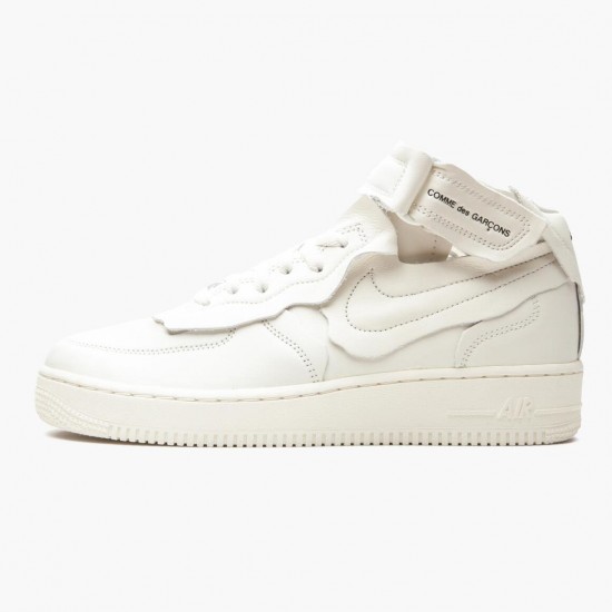 Click To Buy Nike Air Force 1 Mid Comme des Garcons White DC3601 100 Men/Women Shoes In Ireland