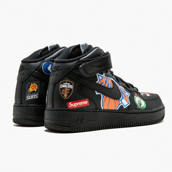 Select and Buy Nike Air Force 1 Mid Supreme NBA Black AQ8017 001 Men/Women Shoes In Ireland