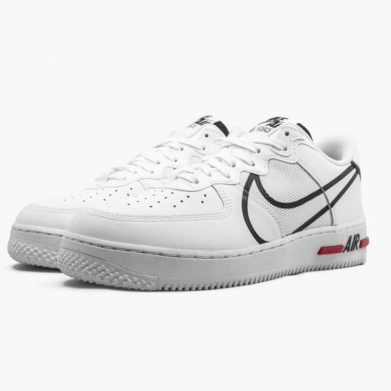 Select and Buy Nike Air Force 1 React White Black Red CD4366 100 Men/Women Shoes In Ireland