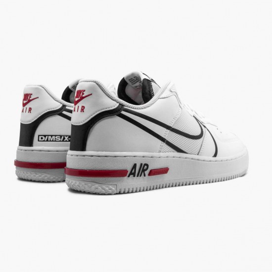 Select and Buy Nike Air Force 1 React White Black Red CD4366 100 Men/Women Shoes In Ireland