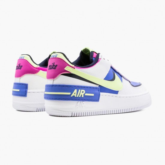 Click To Buy Nike Air Force 1 Shadow White Sapphire Barely Volt CJ1641 100 WMNS Shoes In Ireland