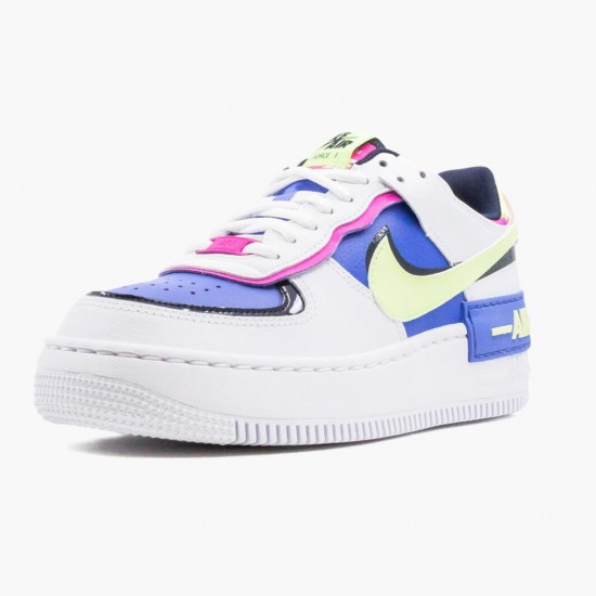 Click To Buy Nike Air Force 1 Shadow White Sapphire Barely Volt CJ1641 100 WMNS Shoes In Ireland