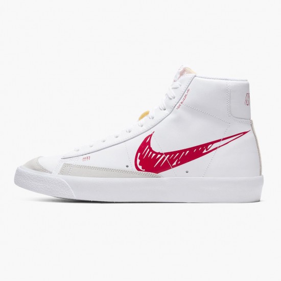 Click To Buy Nike Blazer Mid 77 Sketch White Red CW7580 100 Men/Women Shoes In Ireland