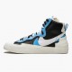 Order To Buy Nike Blazer Mid sacai White Black Legend Blue BV0072 001 Men/Women Shoes In Ireland