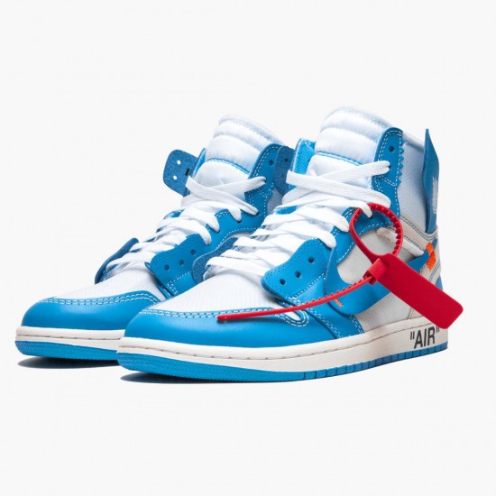 Order To Buy Nike Air Jordan 1 Retro High Off White University Blue AQ0818 148 Men Shoes In Ireland