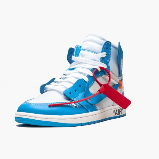 Order To Buy Nike Air Jordan 1 Retro High Off White University Blue AQ0818 148 Men Shoes In Ireland