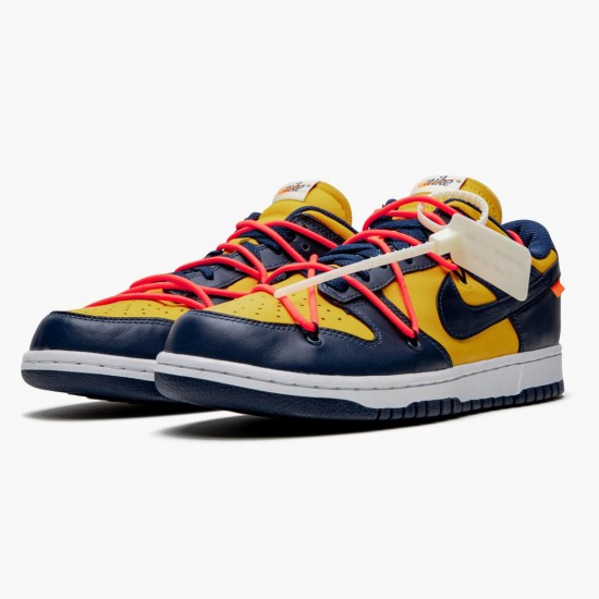 Choose To Buy Nike Dunk Low Off White University Gold Midnight Navy CT0856 700 Men/Women Shoes In Ireland