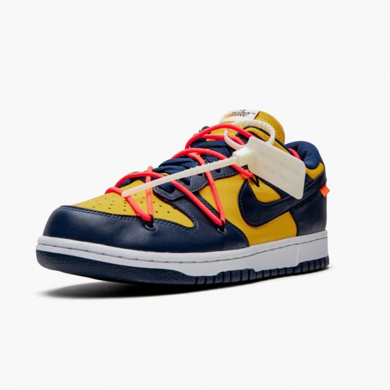 Choose To Buy Nike Dunk Low Off White University Gold Midnight Navy CT0856 700 Men/Women Shoes In Ireland