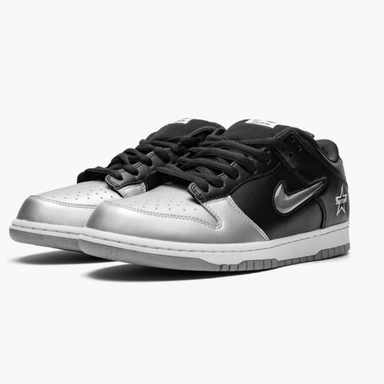 Click To Buy Nike SB Dunk Low Supreme Jewel Swoosh Silver CK3480 001 Men/Women Shoes In Ireland