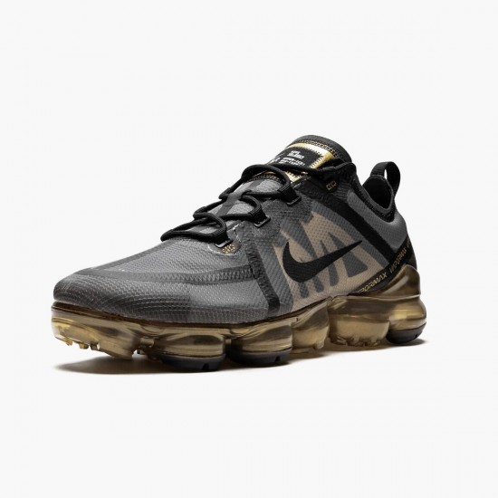 Choose To Buy Nike Air VaporMax 2019 Black Metallic Gold AR6631 002 Men/Women Shoes In Ireland