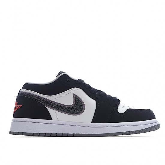 Choose To Buy Nike Air Jordan 1 Low Black White Wolf Grey Infrared 23 553558-029 Men/Women Shoes In Ireland