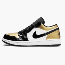 Nike Air Jordan 1 Low "Gold Toe" Men/Women CQ9447 700 Black/Gold-Black Shoes In Ireland