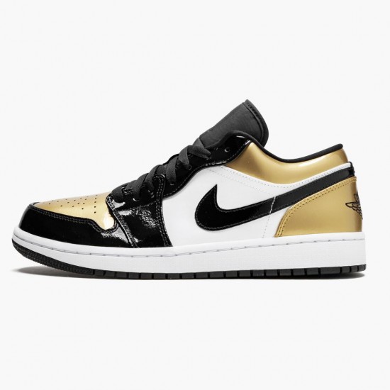 Select and Buy Nike Air Jordan 1 Low Gold Toe Men/Women CQ9447 700 Black/Gold-Black Shoes In Ireland