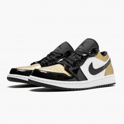 Nike Air Jordan 1 Low "Gold Toe" Men/Women CQ9447 700 Black/Gold-Black Shoes In Ireland