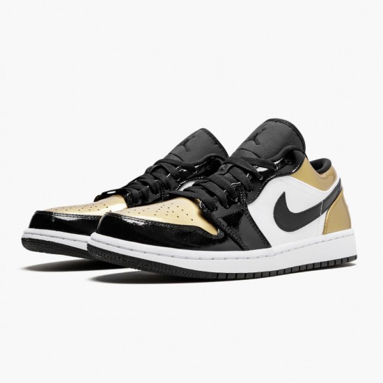 Select and Buy Nike Air Jordan 1 Low Gold Toe Men/Women CQ9447 700 Black/Gold-Black Shoes In Ireland