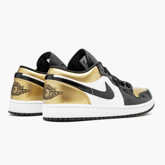 Select and Buy Nike Air Jordan 1 Low Gold Toe Men/Women CQ9447 700 Black/Gold-Black Shoes In Ireland