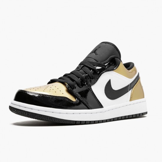 Select and Buy Nike Air Jordan 1 Low Gold Toe Men/Women CQ9447 700 Black/Gold-Black Shoes In Ireland