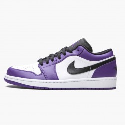 Nike Air Jordan 1 Retro Low "Court Purple" Men/Women 553558 500 Court Purple/Black-White Shoes In Ireland