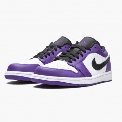 Nike Air Jordan 1 Retro Low "Court Purple" Men/Women 553558 500 Court Purple/Black-White Shoes In Ireland