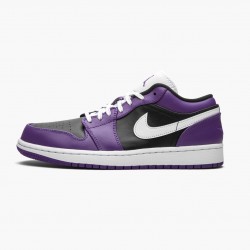 Nike Air Jordan 1 Retro Low "Court Purple" Men/Women 553558 501 Court Purple/White-Black Shoes In Ireland