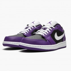 Nike Air Jordan 1 Retro Low "Court Purple" Men/Women 553558 501 Court Purple/White-Black Shoes In Ireland