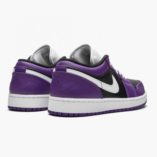 Click To Buy Nike Air Jordan 1 Retro Low Court Purple Men/Women 553558 501 Court Purple/White-Black Shoes In Ireland