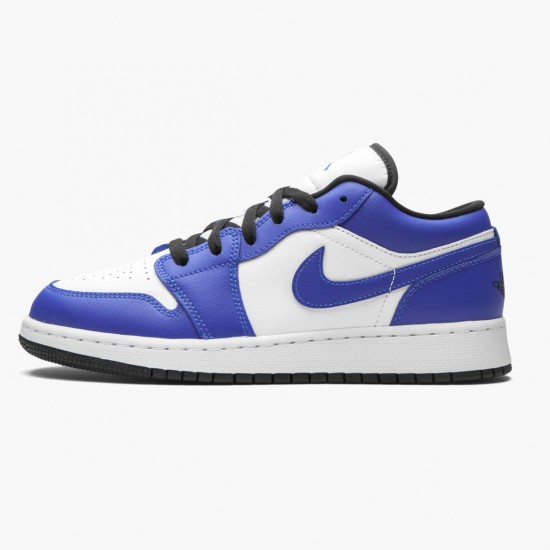 Choose To Buy Nike Air Jordan 1 Retro Low Game Royal Men/Women 553560 124 White/Game Royal-Black Shoes In Ireland