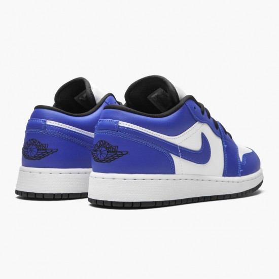 Choose To Buy Nike Air Jordan 1 Retro Low Game Royal Men/Women 553560 124 White/Game Royal-Black Shoes In Ireland