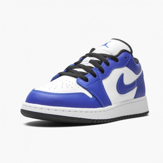 Choose To Buy Nike Air Jordan 1 Retro Low Game Royal Men/Women 553560 124 White/Game Royal-Black Shoes In Ireland