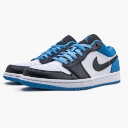 Nike Air Jordan 1 Retro Low "Laser Blue" Men/Women CK3022 004 Black/Black-Laser Blue-White Shoes In Ireland