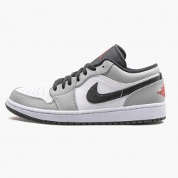 Nike Air Jordan 1 Retro Low "Light Smoke Grey" Men/Women 553558 030 Lt Smoke Grey/Gym Red-White Shoes In Ireland