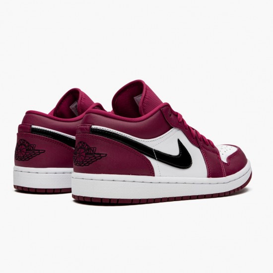 Choose To Buy Nike Air Jordan 1 Retro Low Noble Red Men/Women 553558 604 Noble Red/Black-White Shoes In Ireland