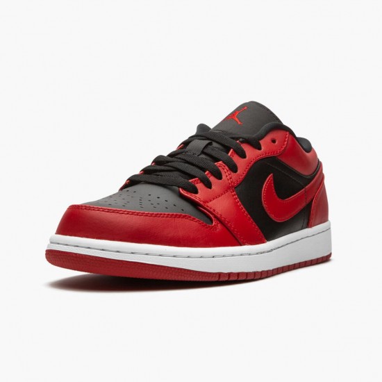 Choose To Buy Nike Air Jordan 1 Retro Low Reverse Bred Men/Women 553558 606 Gym Red/Black-Gym Red-White Shoes In Ireland