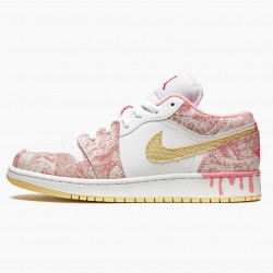 Nike Air Jordan 1 Low SE GS "Paint Drip" Arctic Punch CW7104 601 WMNS Shoes In Ireland