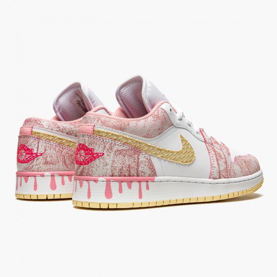 Select and Buy Nike Air Jordan 1 Low SE GS Paint Drip Arctic Punch CW7104 601 WMNS Shoes In Ireland