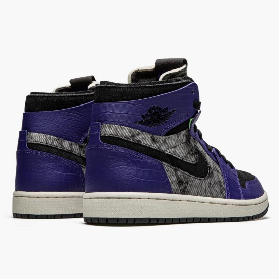 Click To Order Nike Air Jordan 1 High Zoom Air CMFT Bayou Boys DC2133-500 Court Purple/Black-Electric Green Men/Women Shoes In Ireland