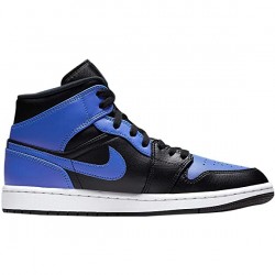 Nike Air Jordan 1 Mid "Hyper Royal" Tumbled Leather 554724-077 Men/Women Shoes In Ireland