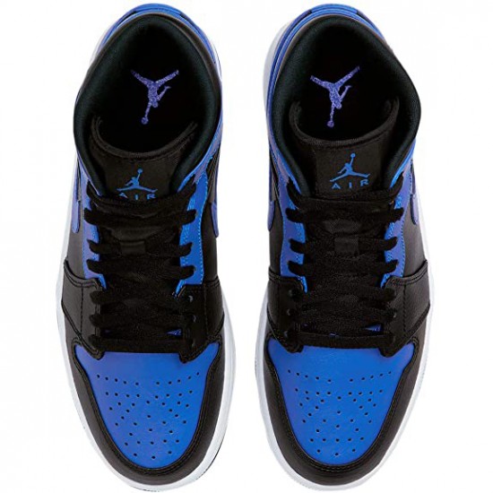 Select and Buy Nike Air Jordan 1 Mid Hyper Royal Tumbled Leather 554724-077 Men/Women Shoes In Ireland