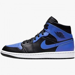 Nike Air Jordan 1 Mid "Hyper Royal" Tumbled Leather 554724-077 Men/Women Shoes In Ireland