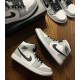 Click To Buy Nike Air Jordan 1 Mid Light Smoke Grey Light Smoke Grey/Black-White 554724 092 Men/Women Shoes In Ireland