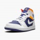 Click To Buy Nike Air Jordan 1 Mid Royal Blue Laser Orange Men/Women 554724 131 Shoes In Ireland