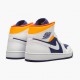 Click To Buy Nike Air Jordan 1 Mid Royal Blue Laser Orange Men/Women 554724 131 Shoes In Ireland