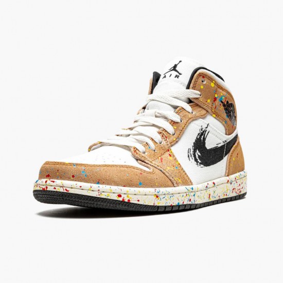 Click To Buy Nike Air Jordan 1 Mid SE Brushstroke DA8005 100 Men/Women Shoes In Ireland