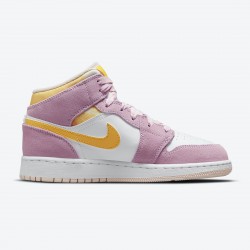 Nike Air Jordan 1 Mid SE GS "Arctic Pink" DC9517 600 Light Arctic Pink University Gold-White WMNS Shoes In Ireland