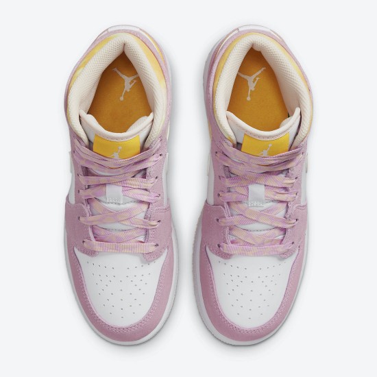 Choose To Buy Nike Air Jordan 1 Mid SE GS Arctic Pink DC9517 600 Light Arctic Pink University Gold-White WMNS Shoes In Ireland